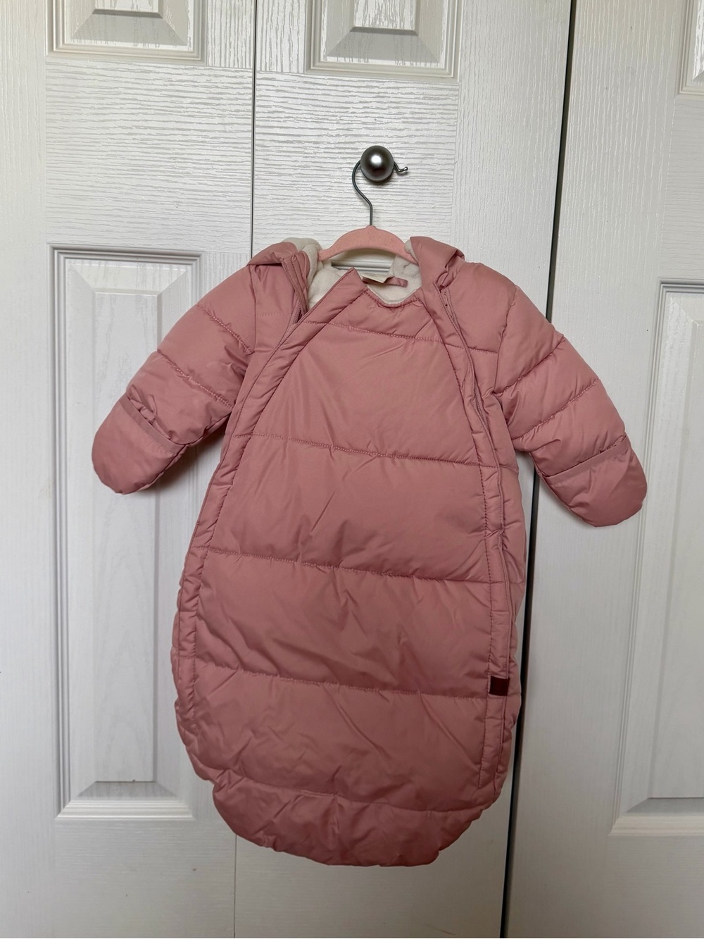 H&M Dusty Pink Quilted Sleep Sack with Sleeves